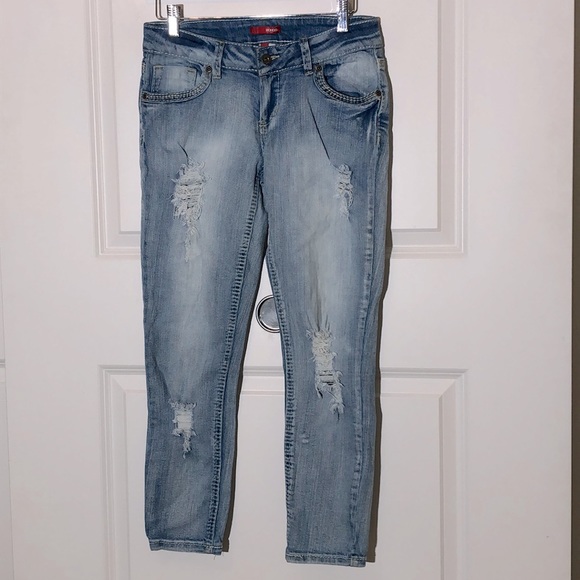 Bongo Distressed Ankle Length Jeans 5 - Picture 1 of 4